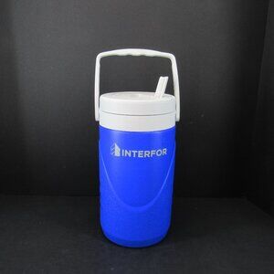 Coleman Interfor Blue & White Half Gallon Water Jug Model 6009 Made in USA